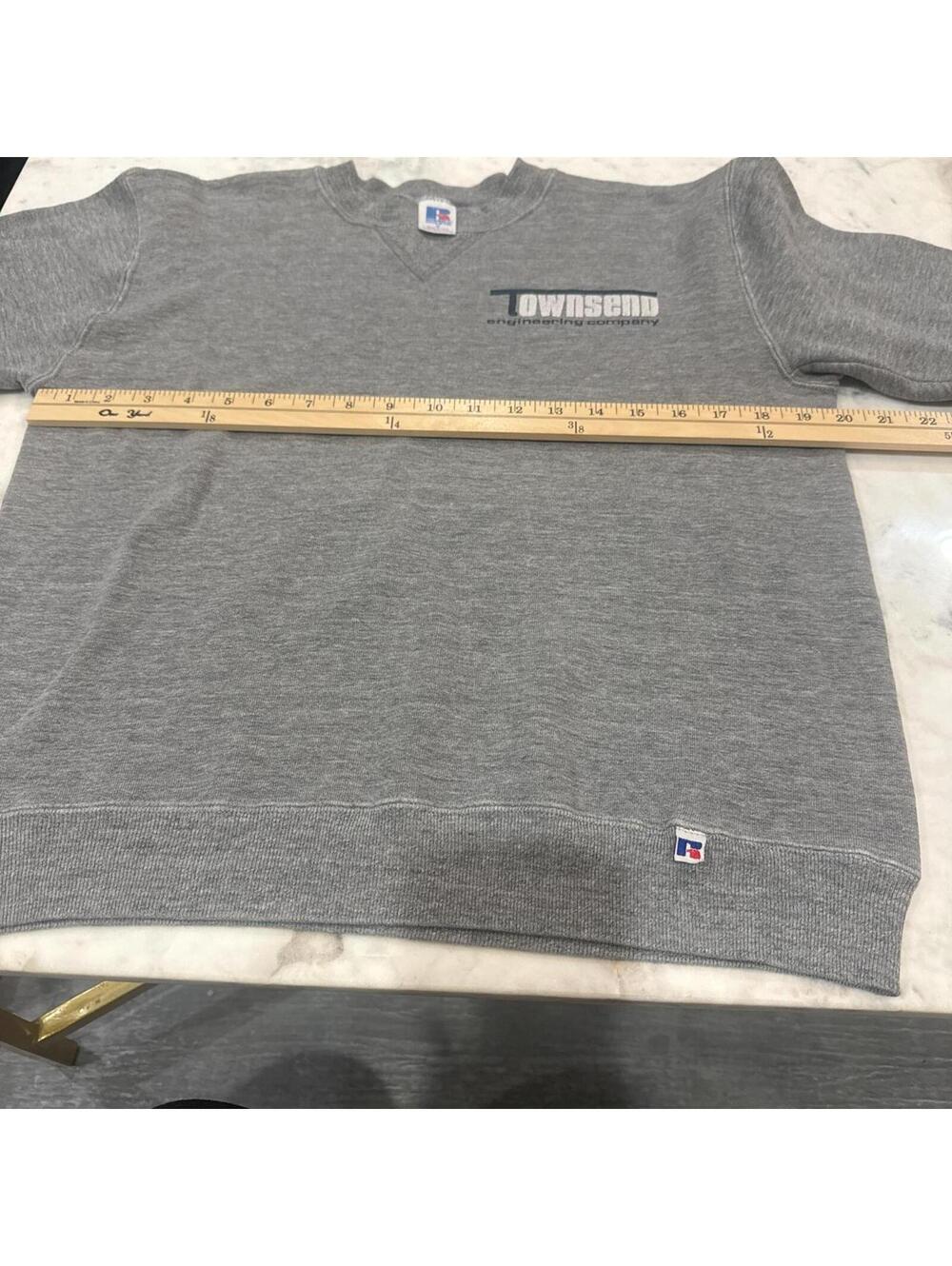 Russell Mens Gray Crewneck Sweatshirt Townsend Engineering Company logo Size M